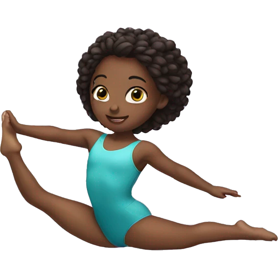 Girl doing gymnastic emoji