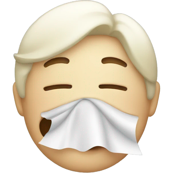 Sneezing with sleep emoji