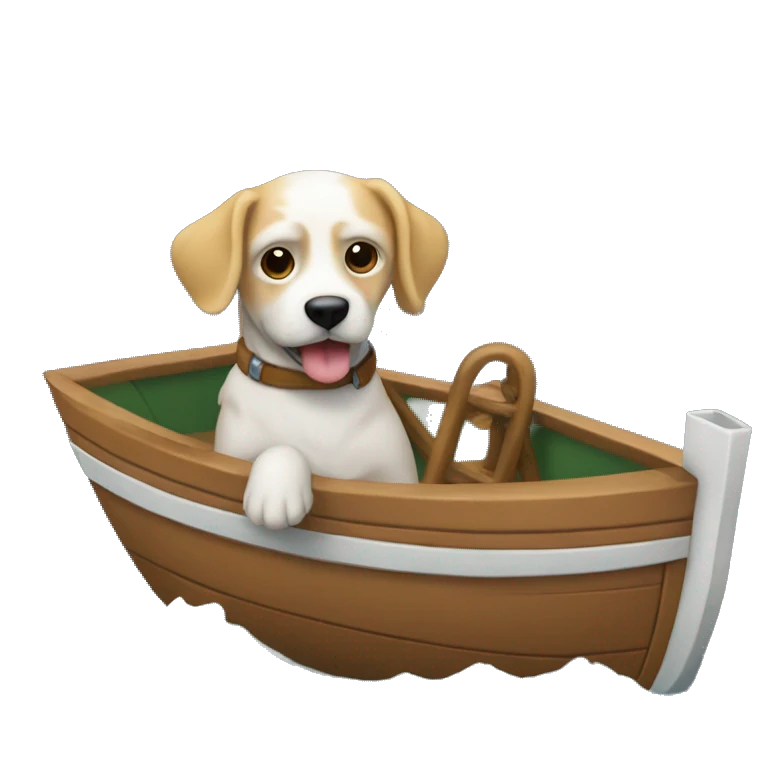 Un chien dans un bateau  emoji