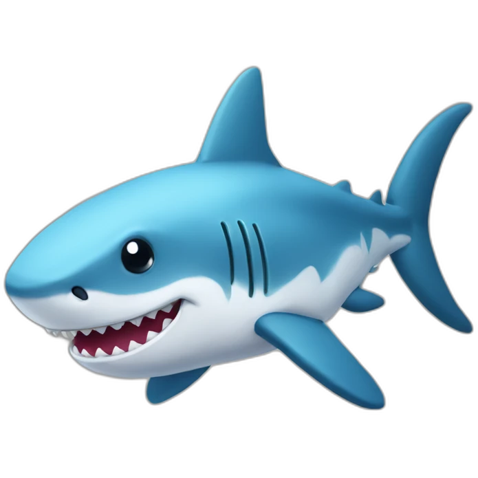 Plush shark emoji