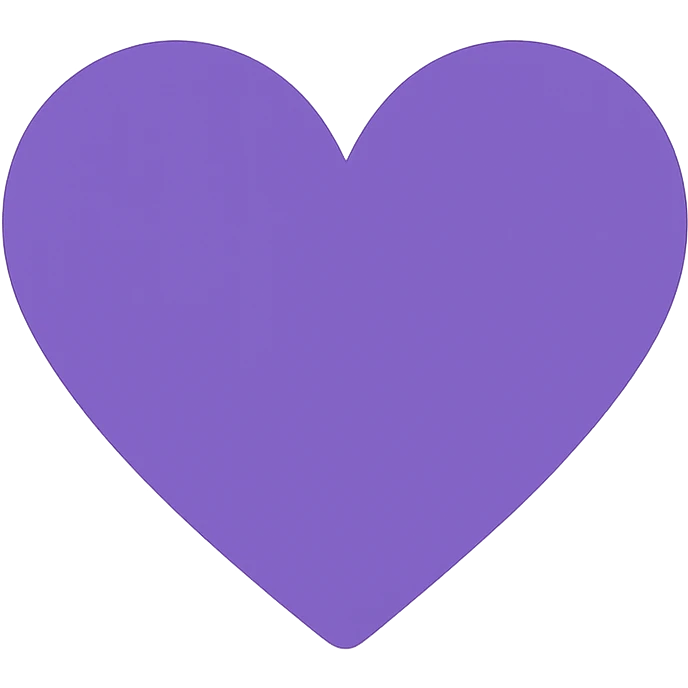 heart, purple emoji