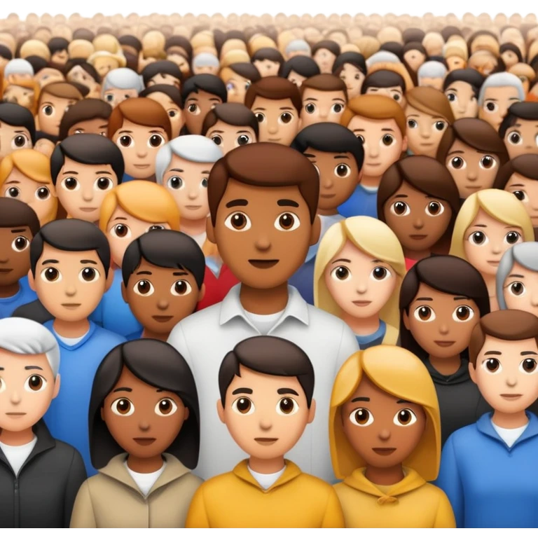 person standing out in a crowd emoji