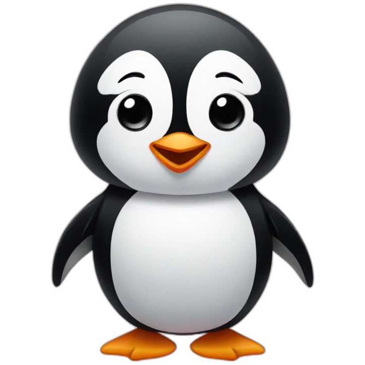 penguin in love emoji