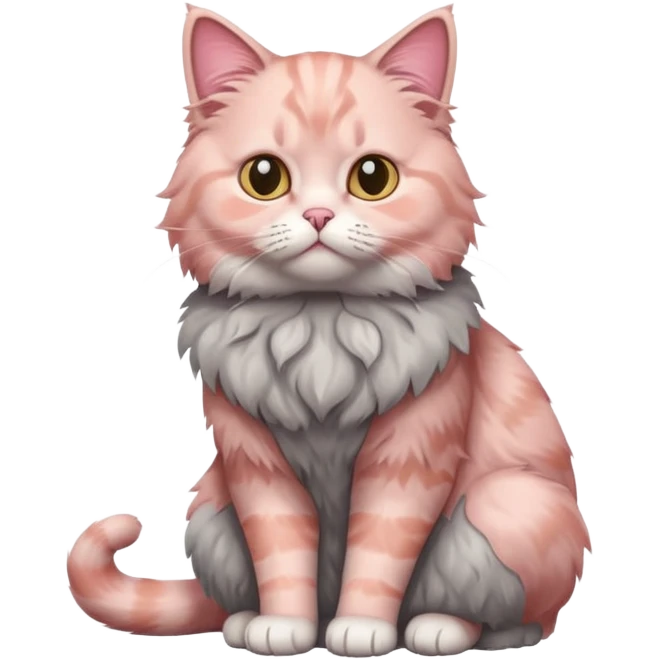 full body of Brishtish pink cat emoji