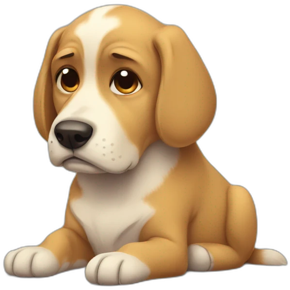 Sad dog emoji