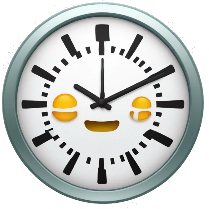 Clock with Medecine emoji