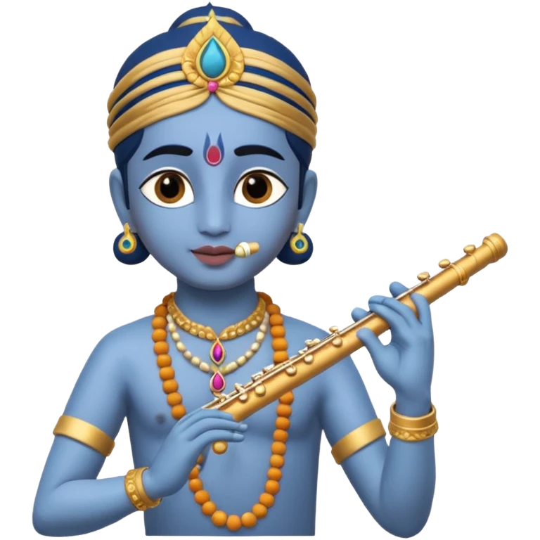 Lord krishna playing flute emoji