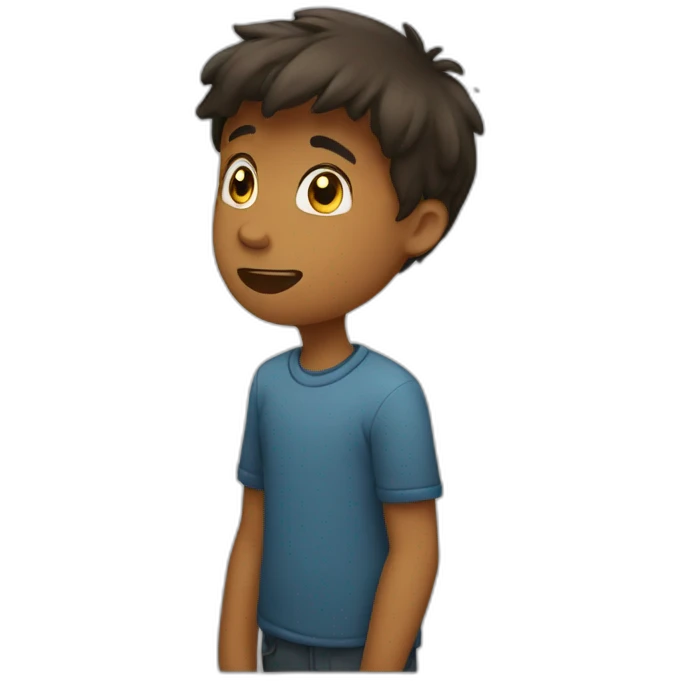 Boy saying I miss You emoji