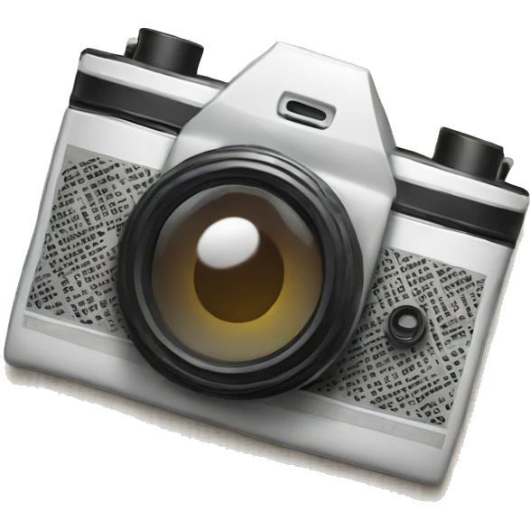 Camera and newspaper  emoji