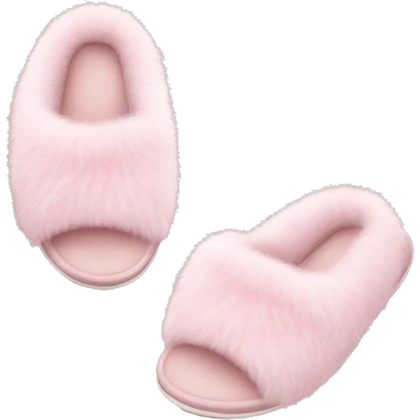 light pink fluffy slippers emoji