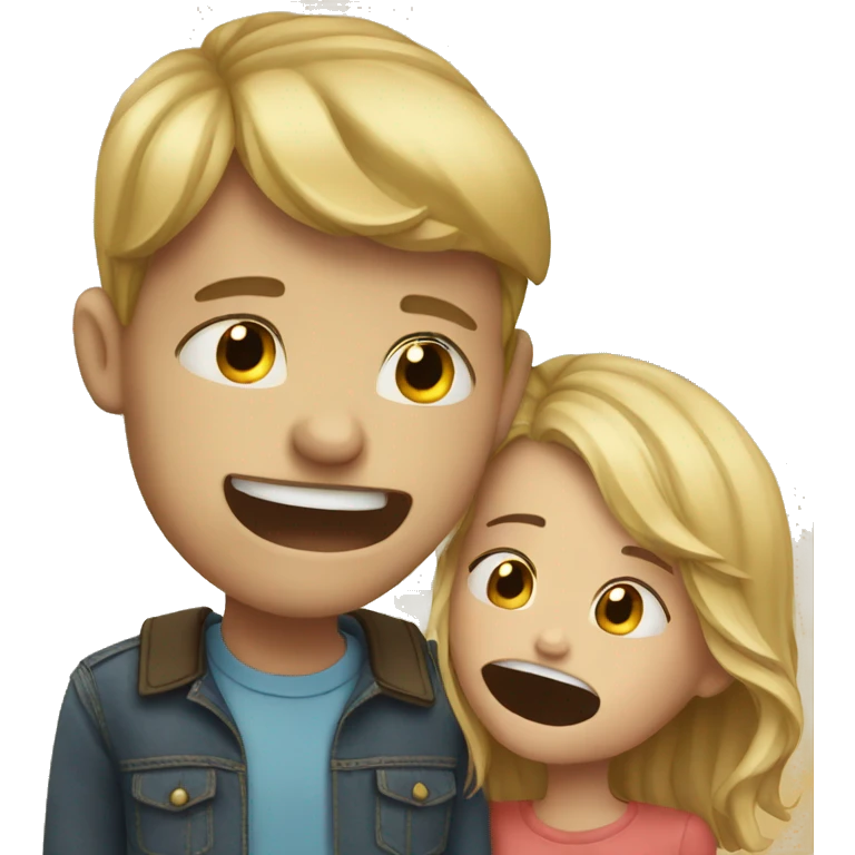 A boy crying over girl emoji