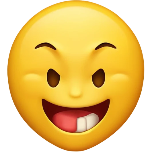 Emoji biting its nails nervously while shaking  emoji