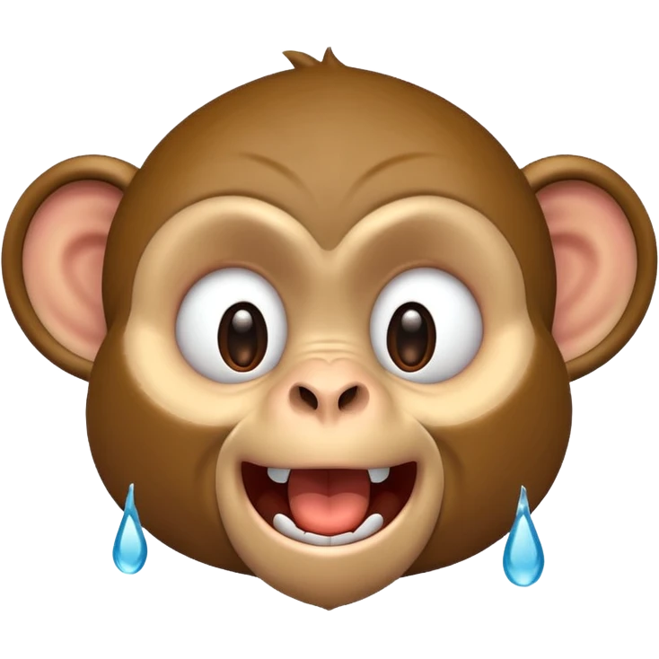 Monkey laughing tears emoji