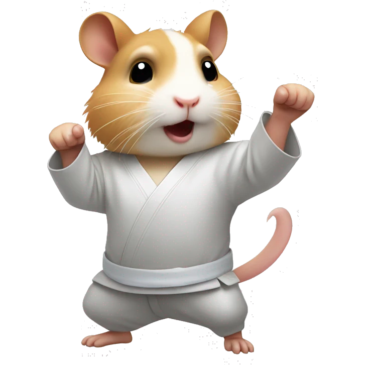 Hamster doing a karate chop emoji