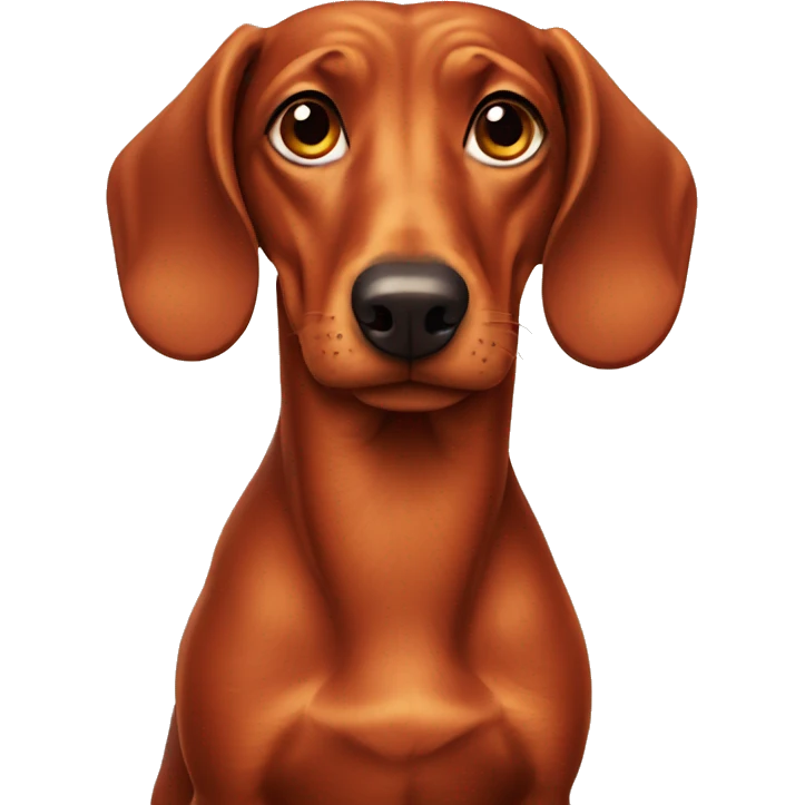 Serious red dachshund  emoji