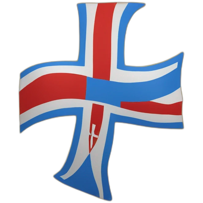 flag emoji with a blue Scandinavian cross with a red outline on a yellow background Ingermanland emoji