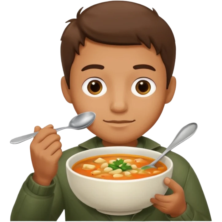 Çorba içen adam emoji