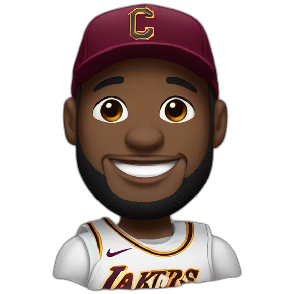 Lebron James with cap emoji