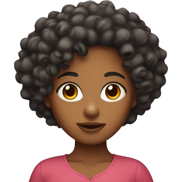 Domican girl with curly hair emoji