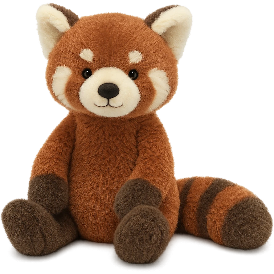 jellycat stuffed plush red panda emoji