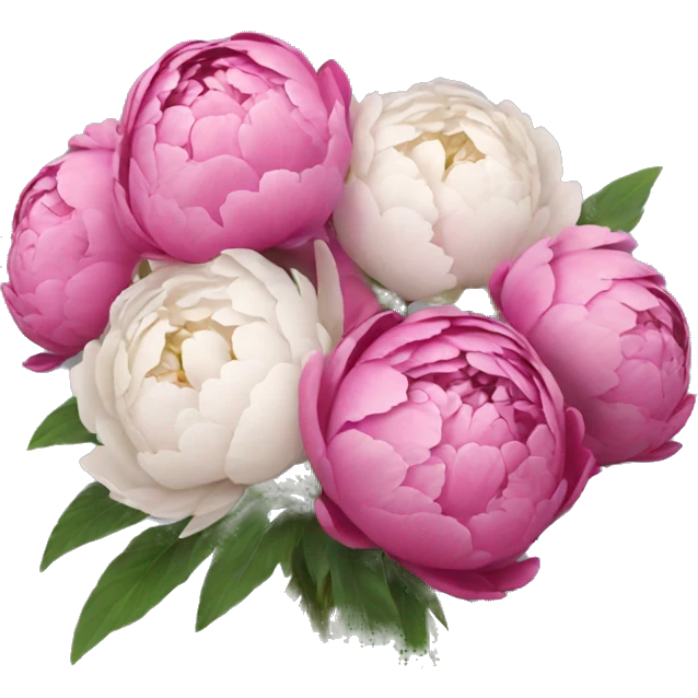 Peonies bouquet emoji