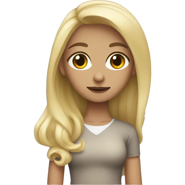 Blonde girl with is rabith emoji