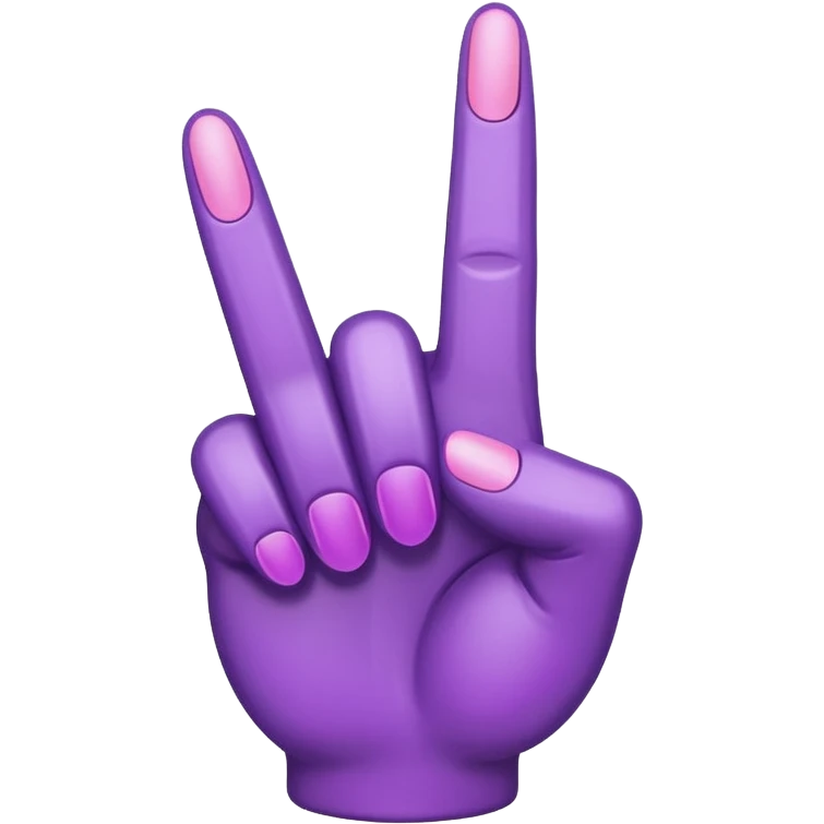 purple middle finger emoji