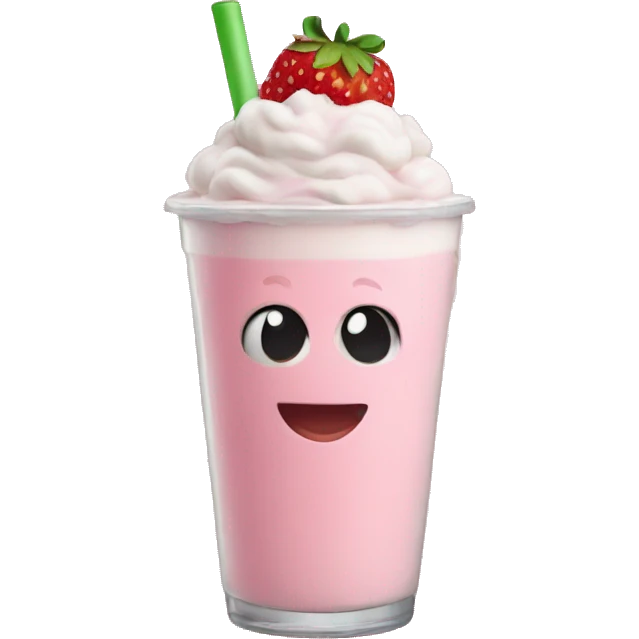strawberry milkshake  emoji
