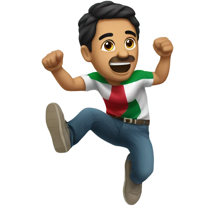 Mexican man jumping wall emoji