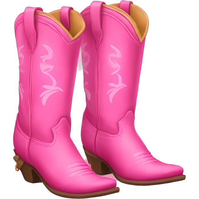 pink cowgirl boots emoji