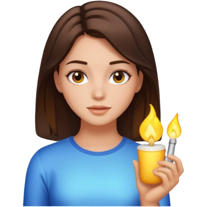 Girl brunette with a glowy skin and add this emoji ✨ emoji