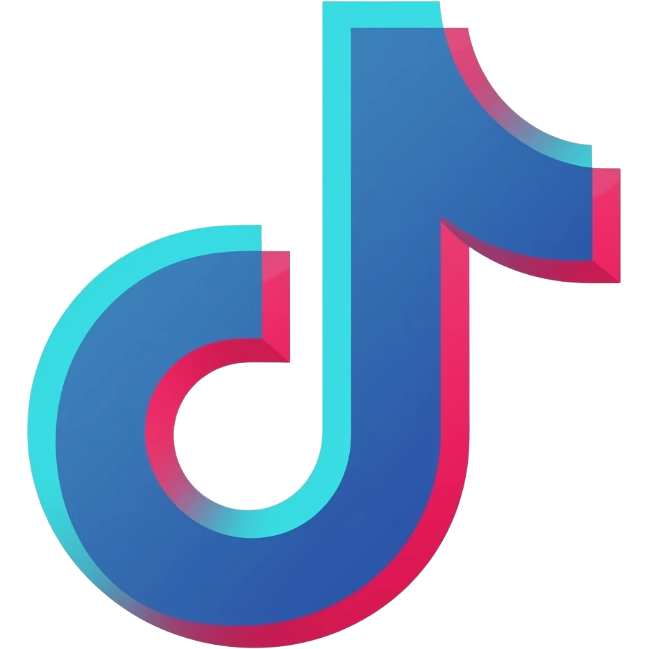 Fais-moi le logo bleu certifié Tik Tok emoji