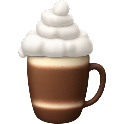Hot cocoa with marshmallows  emoji