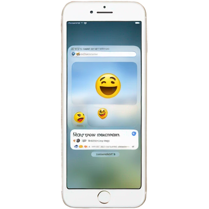 website window with an iphone in front emoji