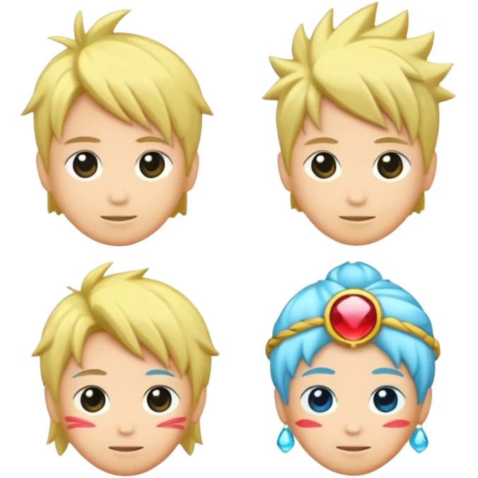 luzes japonesas roxas e ciano emoji