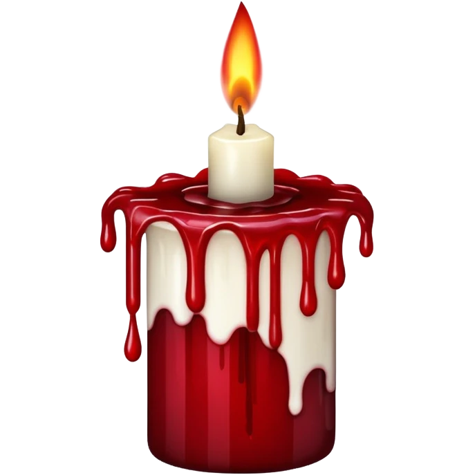 candle with blood drips dark red emoji