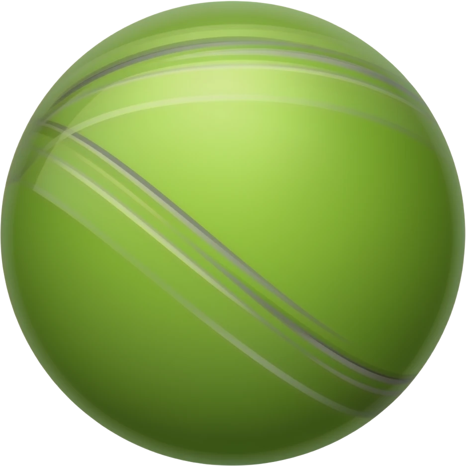 green cricket ball emoji