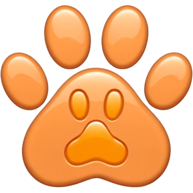 a very light pale pastel orange #FFDBBB pawprint emoji