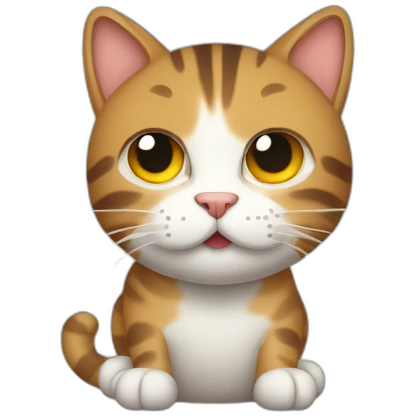 tabby cat leaking its belly emoji