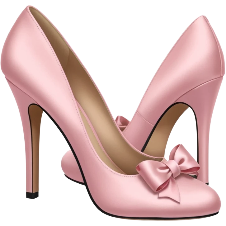 light pink heels with bows on the back emoji