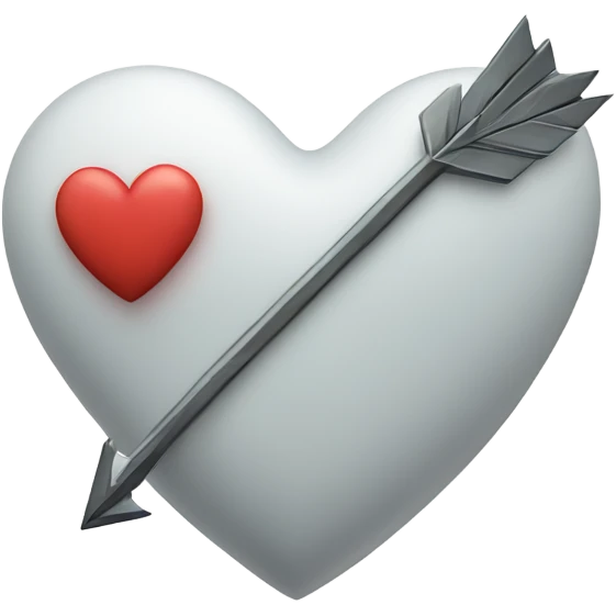 white heart with arrow emoji