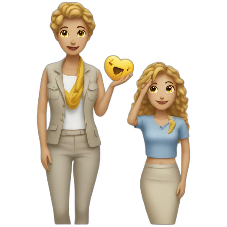 women and salut emoji