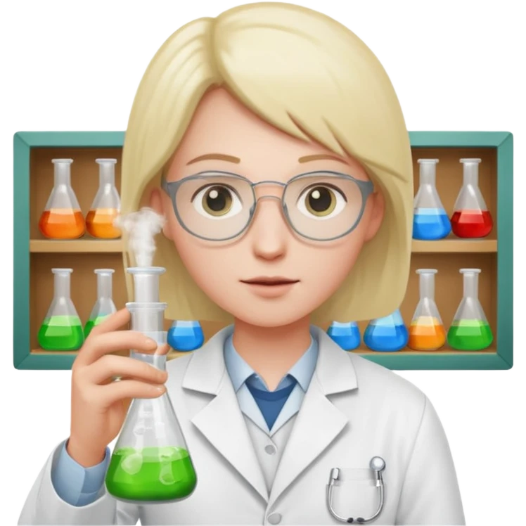 Interim student working in a pharmacie emoji