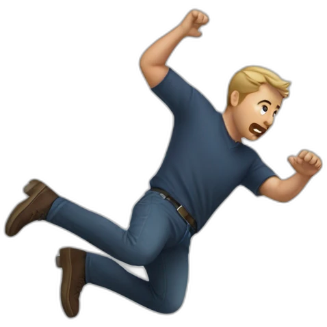 man falling to the left emoji