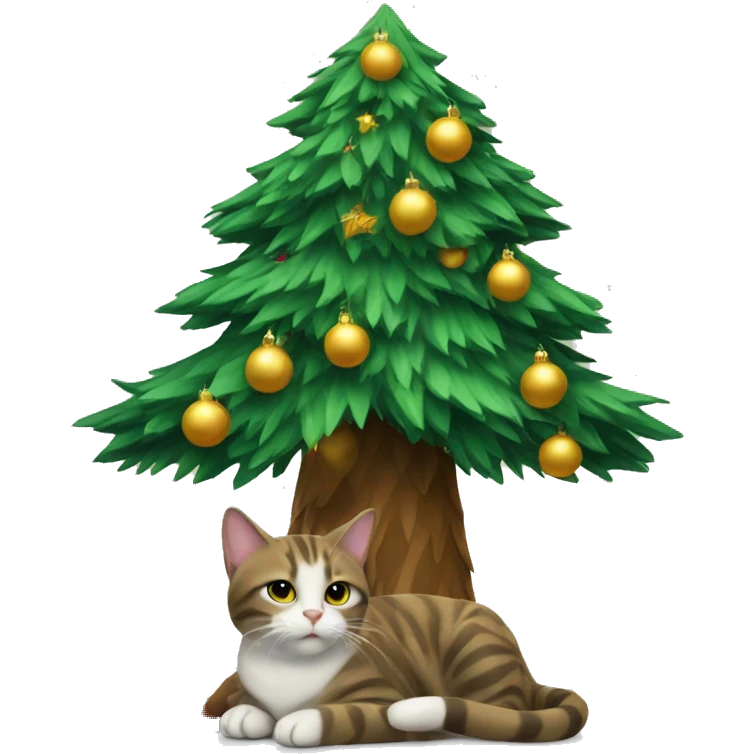 Cat in a christmastree emoji