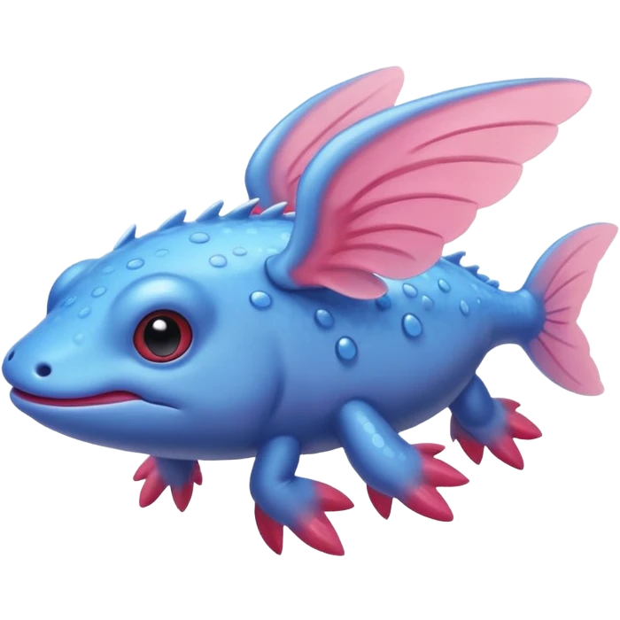 Axolotl blue fly emoji