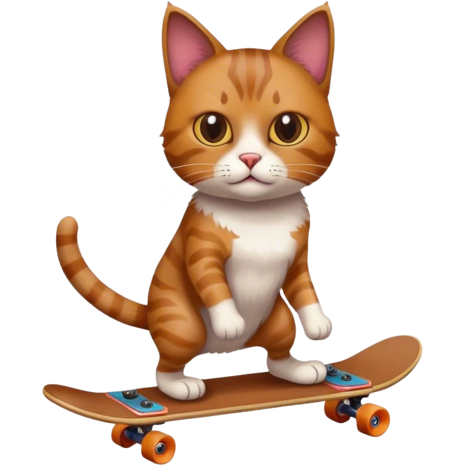 Cat with skated emoji