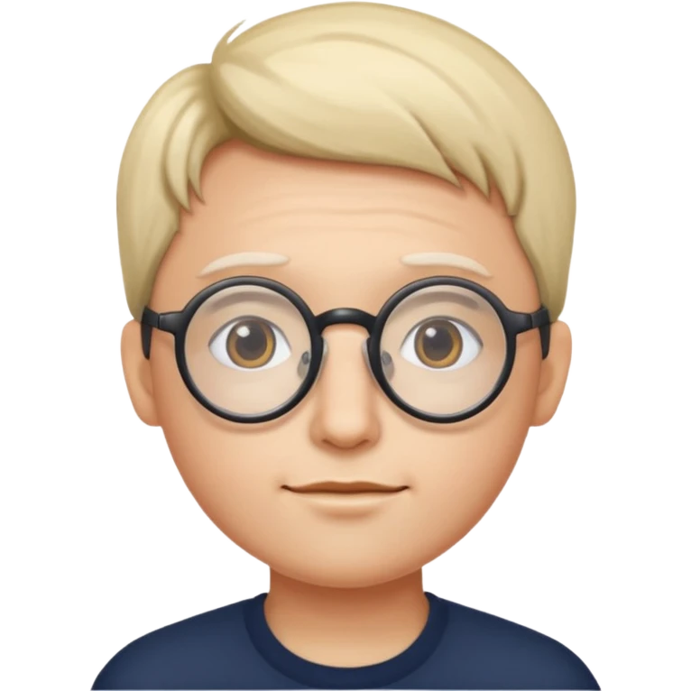yuvarlak gözlüklü insan emoji