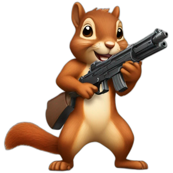 squirrel with a gun emoji