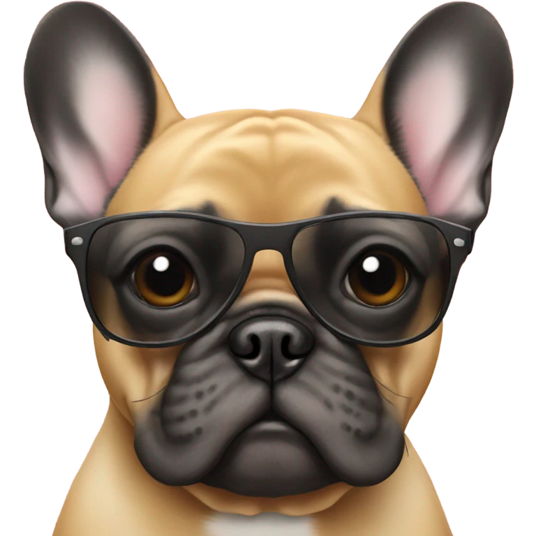 Frenchie wearing sunglasses emoji